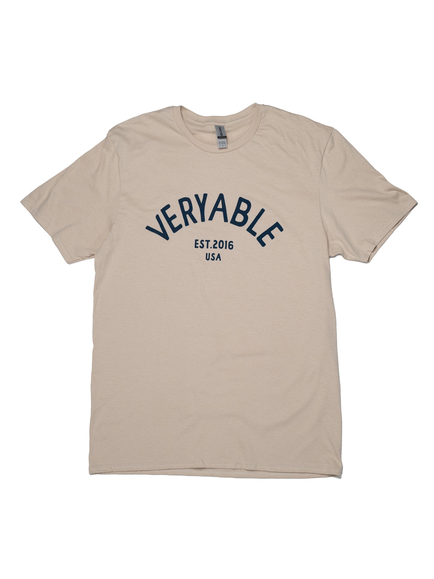 Veryable "Classic" T-Shirt - Sand w/dark blue logo
