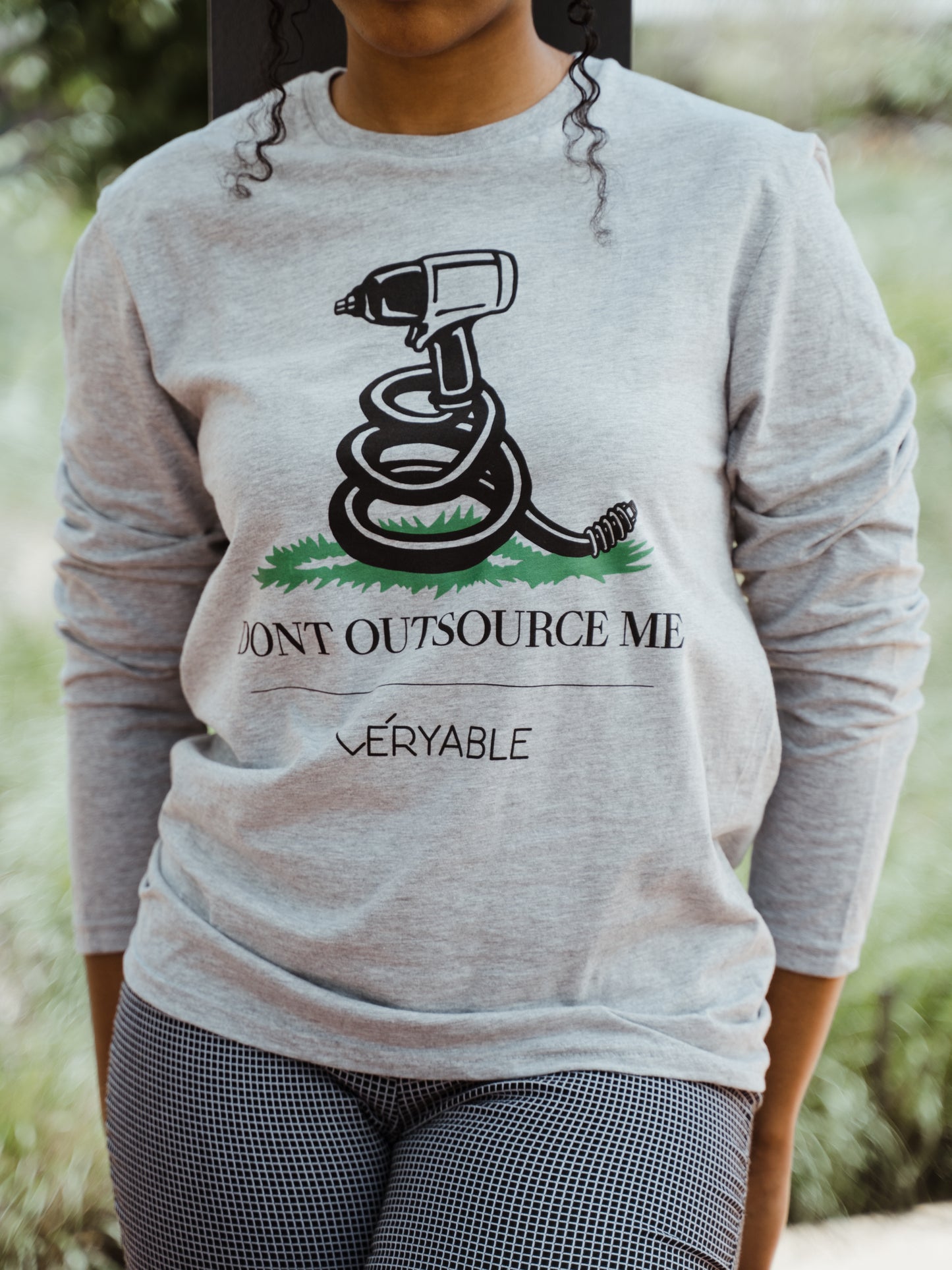 Veryable "Don't Outsource Me" Long Sleeve T-Shirt